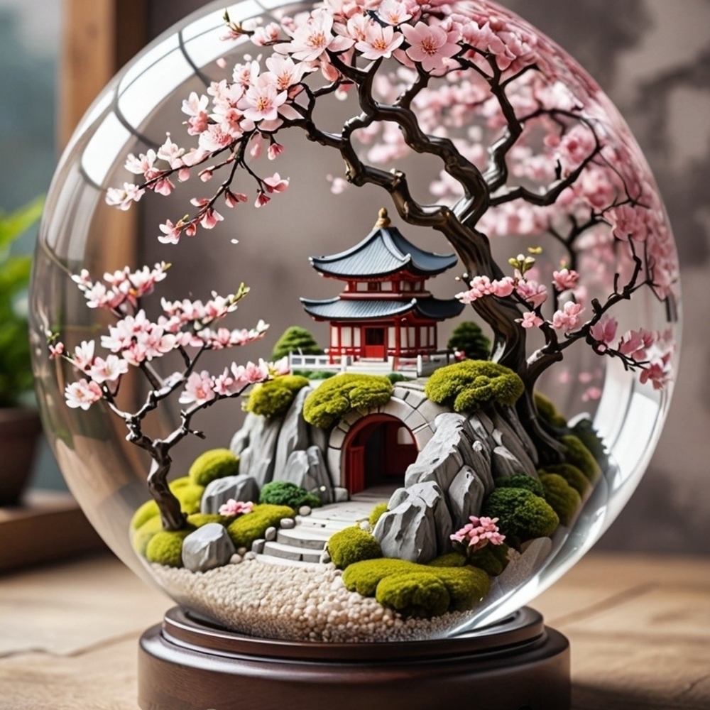 Cherry Blossom Art Print In A 8x10 Frame - Picture 2 of 2